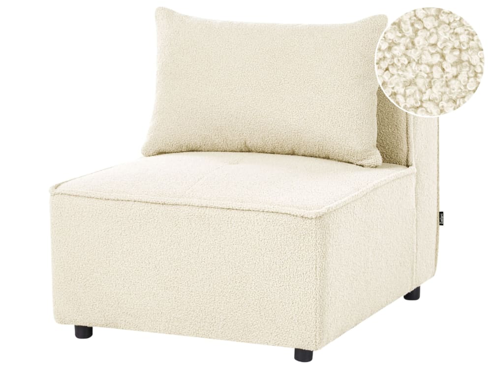 Module fauteuil bouclé blanc cassé Module fauteuil bouclé blanc cassé