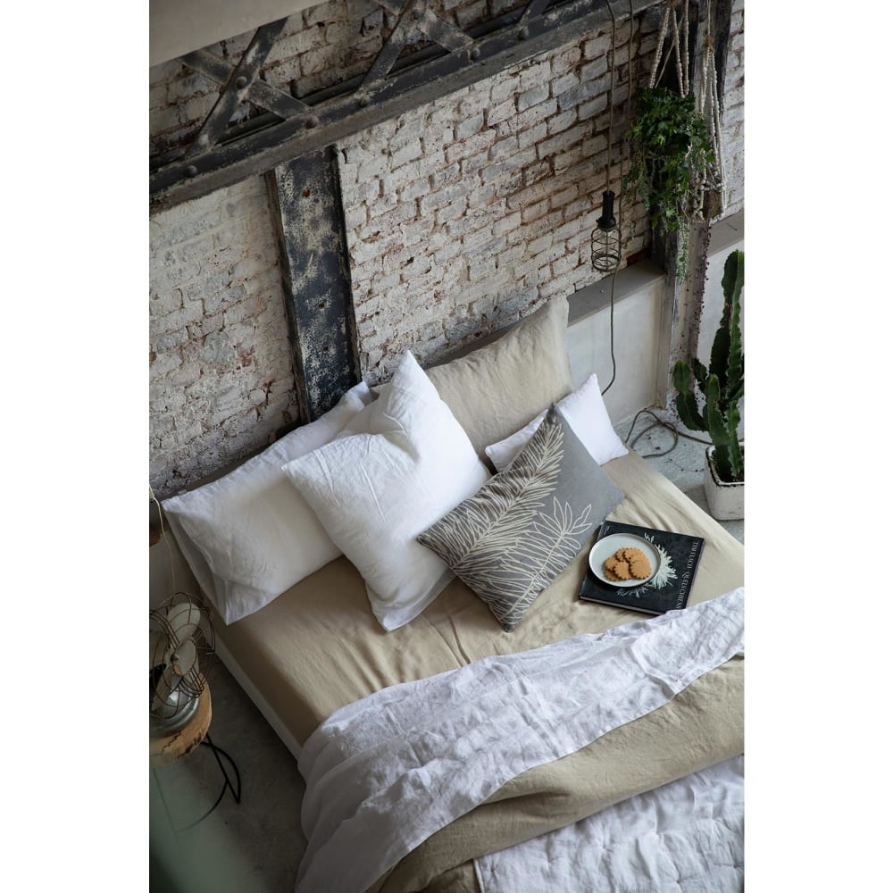 Spannbettlaken aus Leinen Natur 140x190 cm - Maisons Du Monde