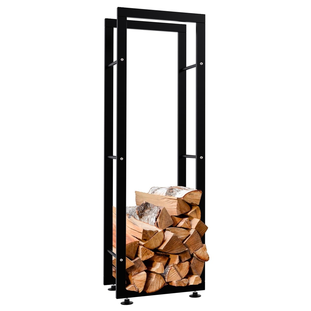 Robuster Kaminholzständer aus Metall schwarz - Maisons Du Monde