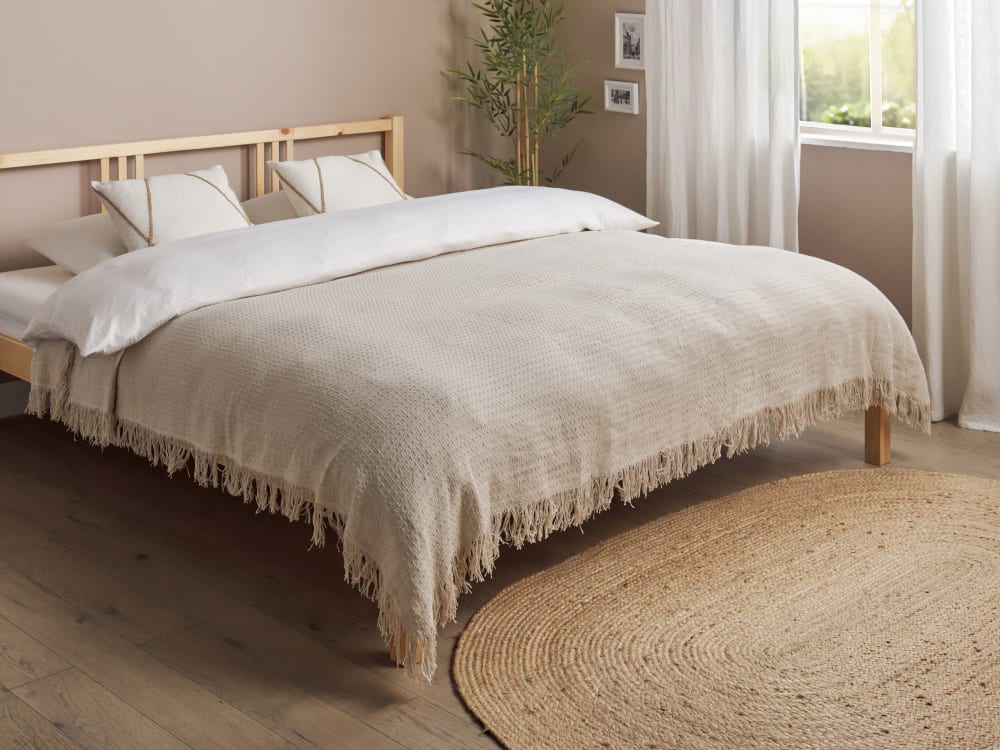 Tagesdecke aus Baumwolle 220 x 200cm, grau - Maisons Du Monde