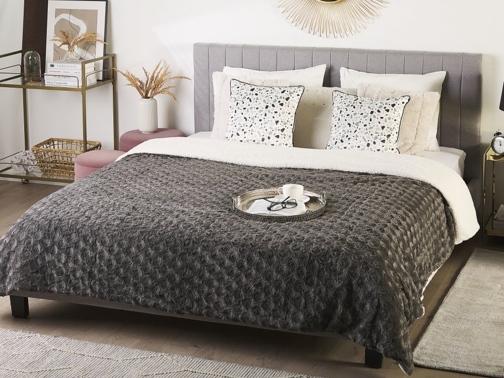 Tagesdecke aus Polyester 220 x 200cm, grau - Maisons Du Monde