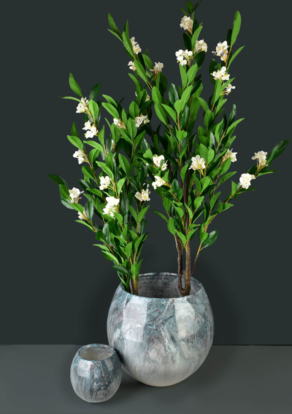 Kunstblume VIRIDIS aus Synthetik 15x14x145 cm Weiß - Maisons Du