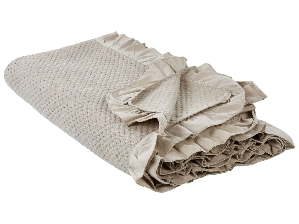 Tagesdecke Aus Baumwolle 240 X 220Cm, Beige