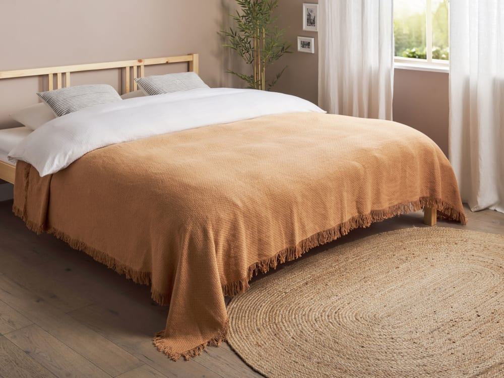 Tagesdecke aus Baumwolle 240 x 220cm, braun - Maisons Du Monde