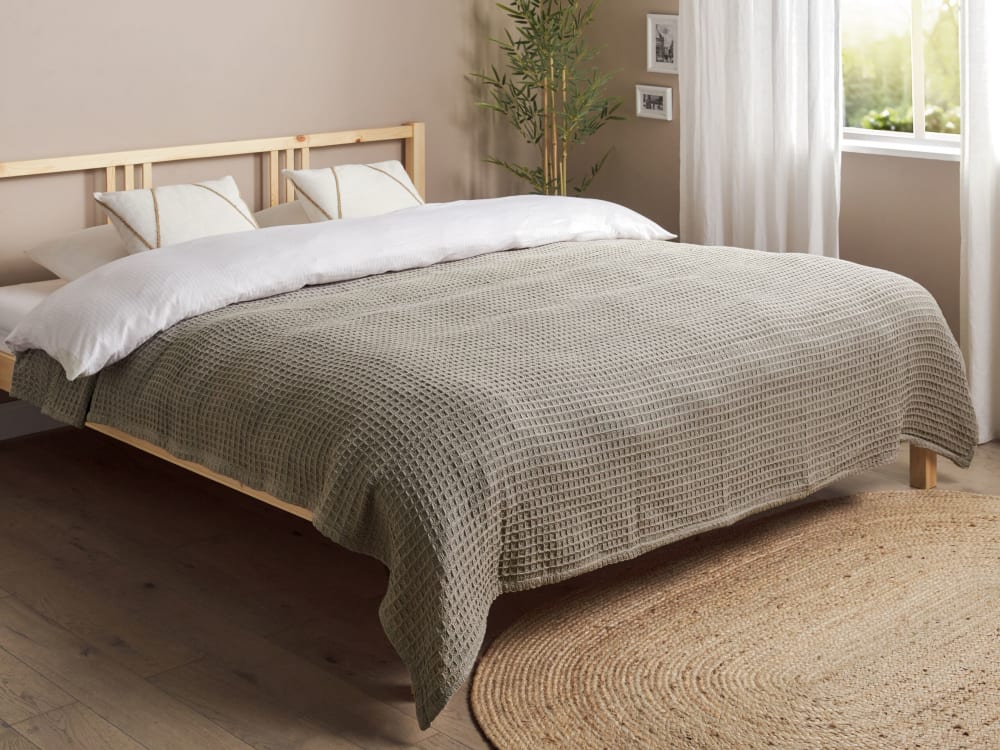 Tagesdecke aus Baumwolle 220 x 200cm, beige - Maisons Du Monde