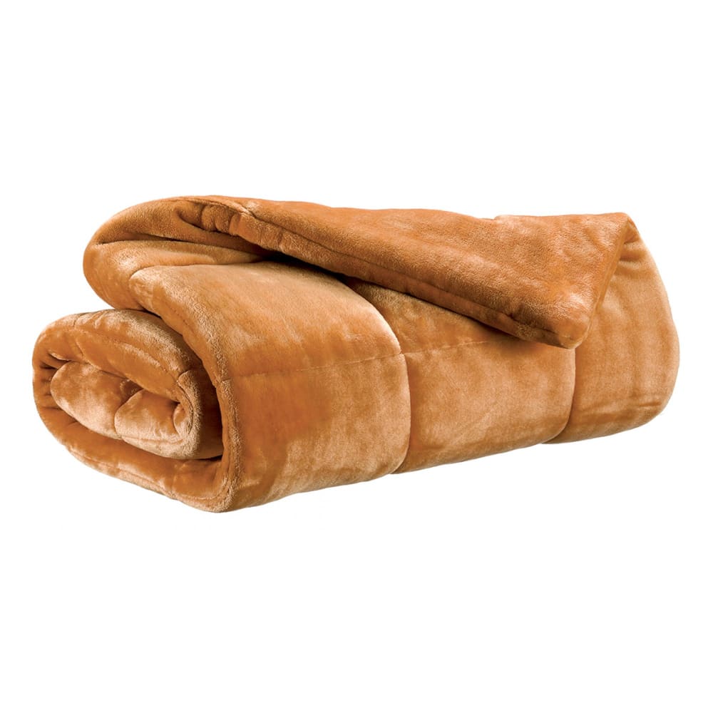Vivaraise Tagesdecke aus Polyester Ocker 225x260 cm Braun Öko-Tex Zertifikat Pes - Polyester