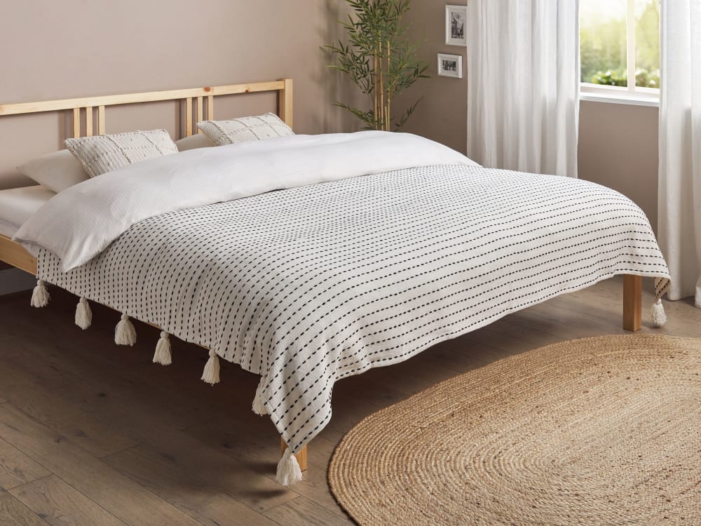 Tagesdecke aus Baumwolle 220 x 200cm, weiß - Maisons Du Monde