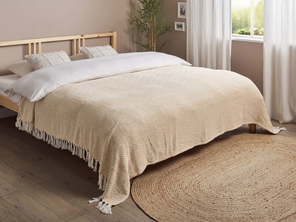 Tagesdecke aus Baumwolle 220 x 200cm, beige - Maisons Du Monde