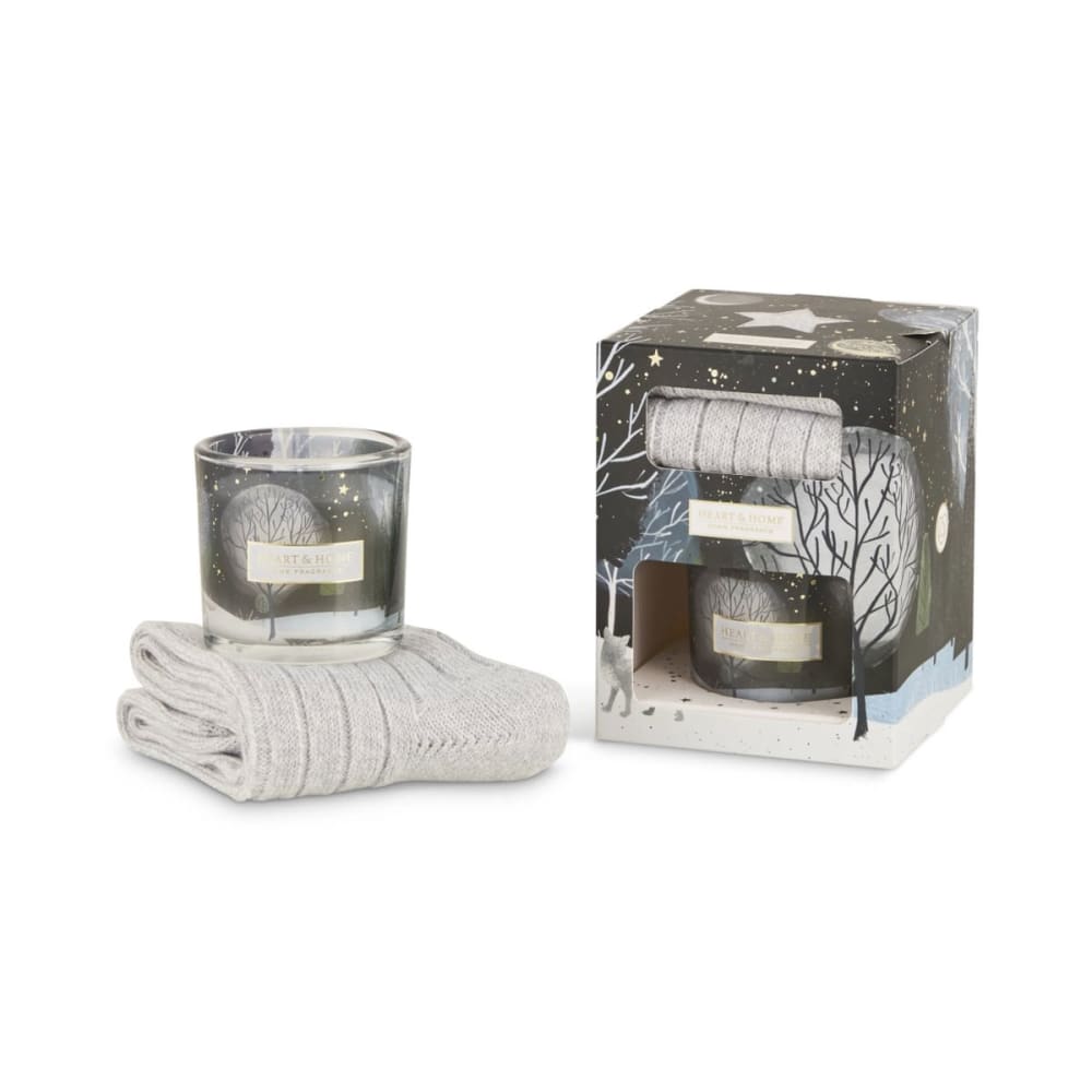 Coffret cadeau bougie nuit étoilée et paire de chaussettes Coffret cadeau bougie nuit étoilée et paire de chaussettes