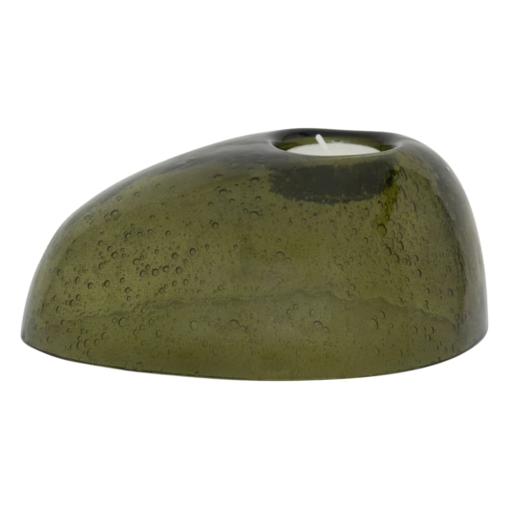 Photophore en verre verte 18 * 14.5 * 7 cm — vue 4