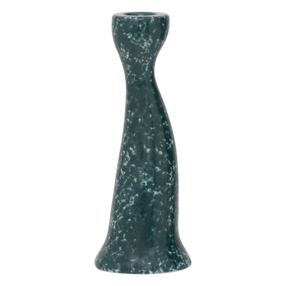 Bougeoir en céramique verte ø 6.6 * 17.5 cm