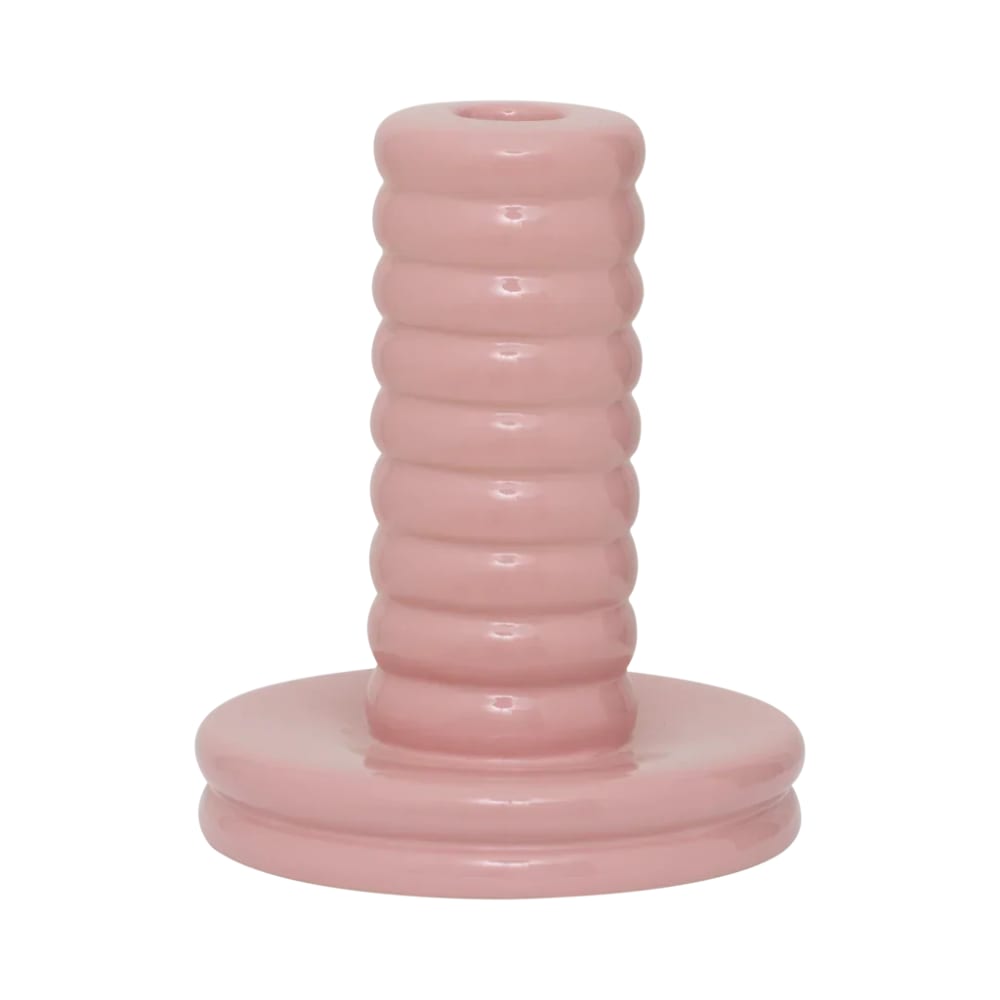 Bougeoir en céramique rose ø 12.5 * 15 cm Bougeoir en céramique rose ø 12.5 * 15 cm