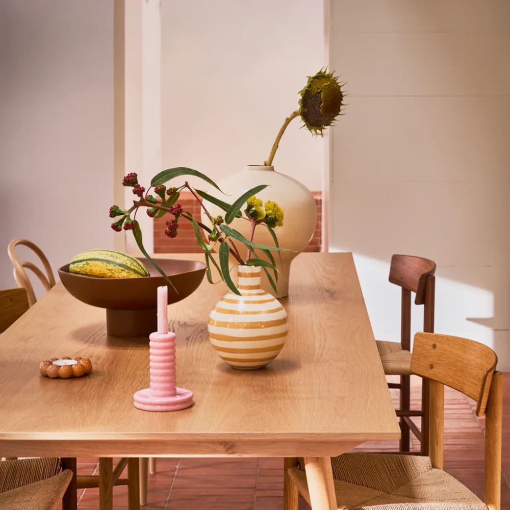Kerzenhalter aus Keramik rosa Ø 12.5 * 15 cm - Maisons Du Monde