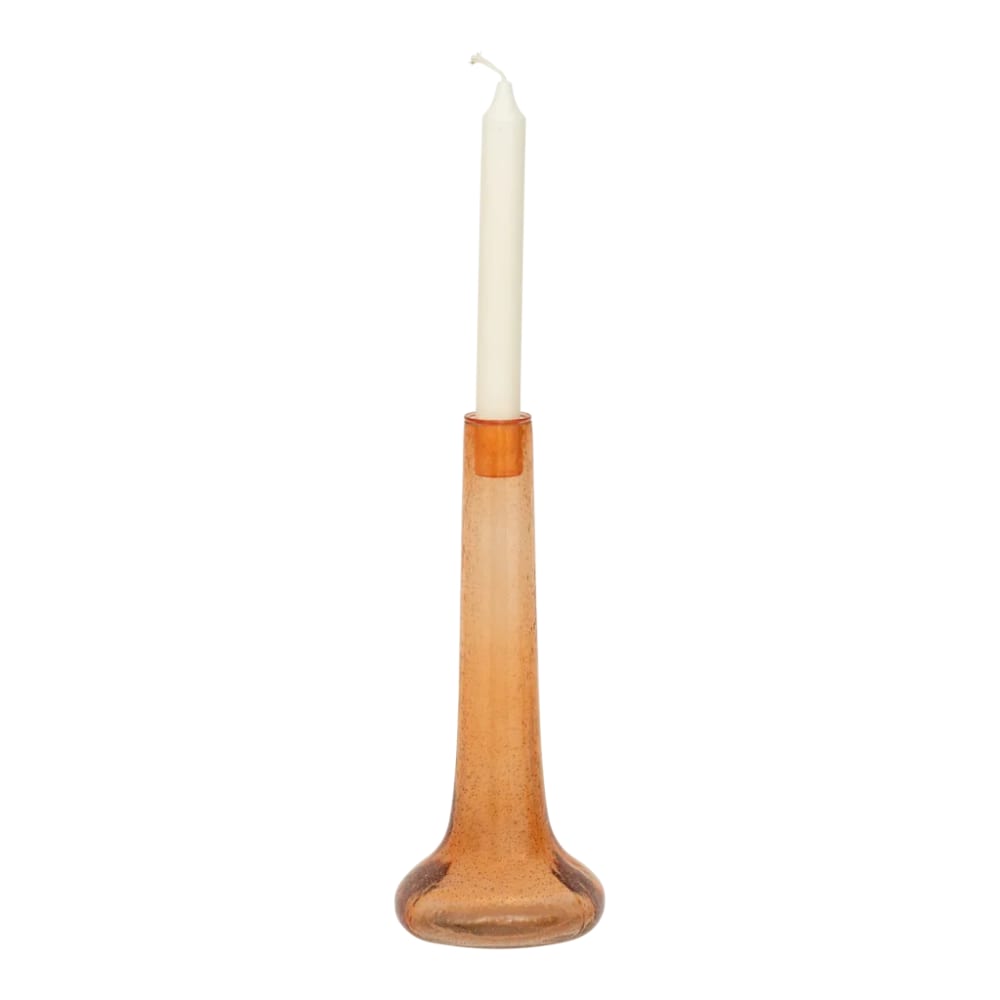 Bougeoir en verre orange 11.5 * 11.5 * 28 cm — vue 4