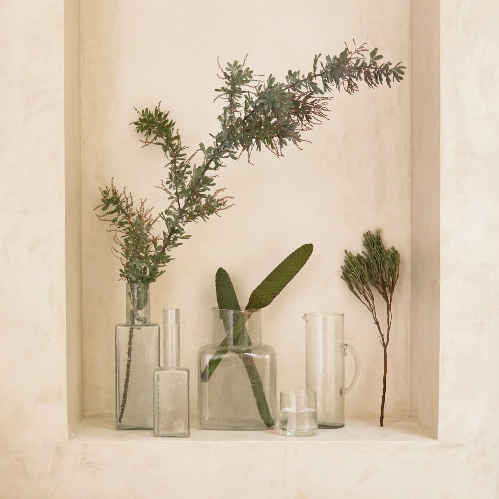Kerzenhalter aus Glas transparent 7.8 * 7.8 * 28 cm - Maisons Du