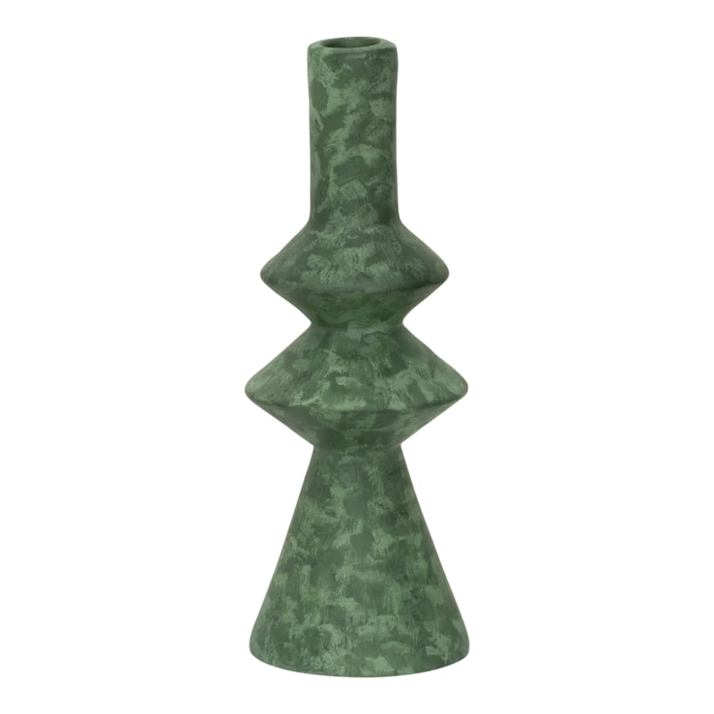 Urban Nature Culture Kerzenhalter aus Ecomix grün Ø 9 * 24.5 cm - Naturfasern