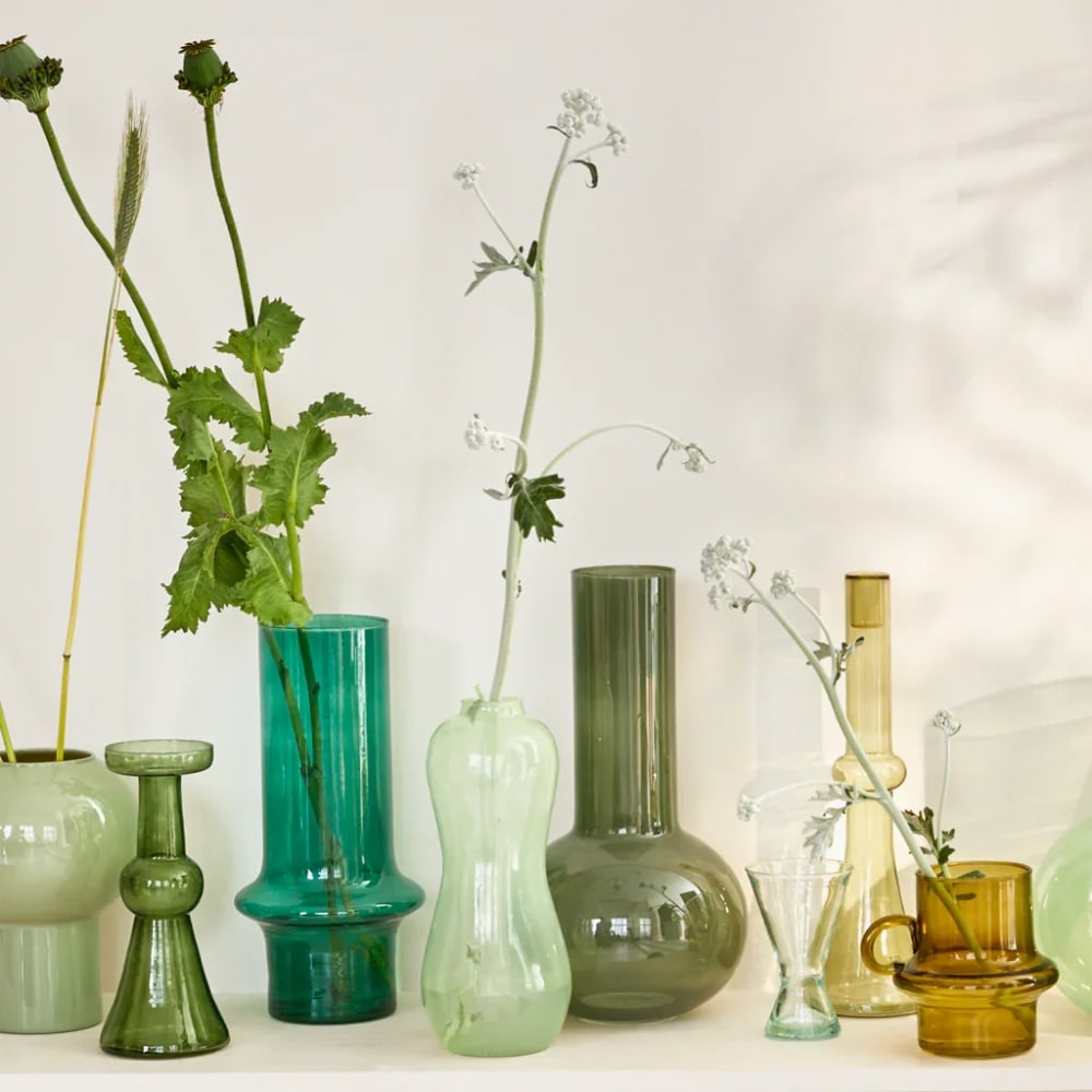 Kerzenhalter aus Glas grün Ø 34 * 10.5 cm - Maisons Du Monde