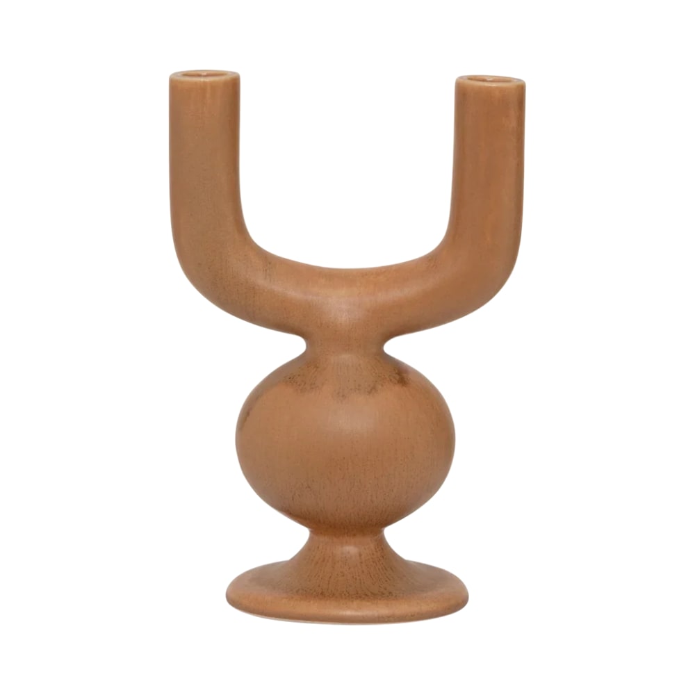 Urban Nature Culture Kerzenhalter aus Keramik braun 16 * 9.5 * 24 cm - Keramik