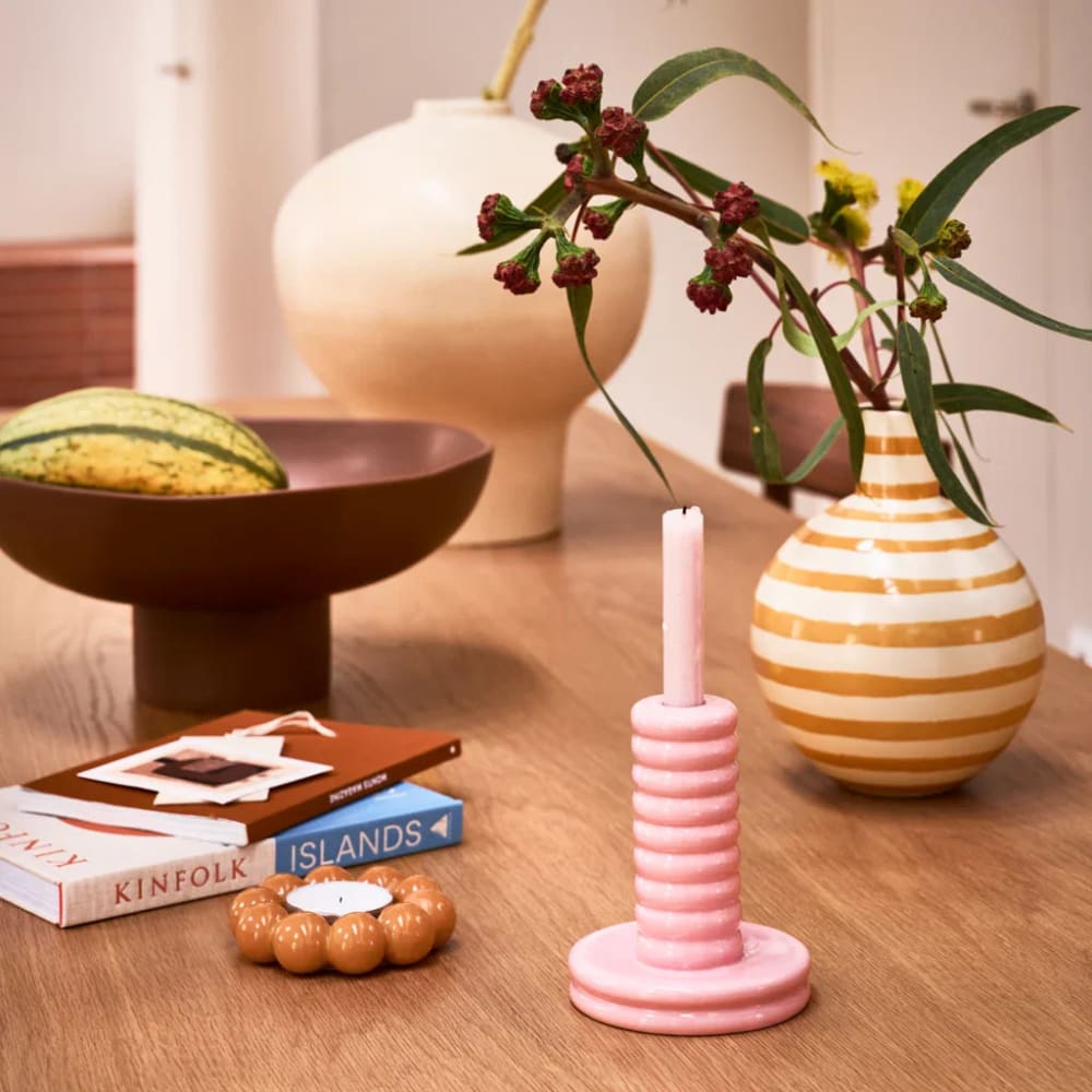 Kerzenhalter aus Keramik orange Ø 12 * 3 cm - Maisons Du Monde