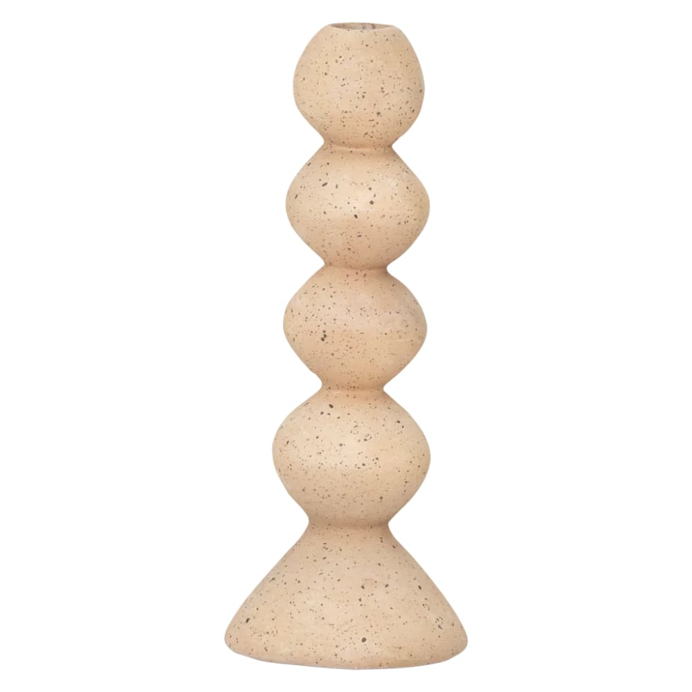 Urban Nature Culture Kerzenhalter aus Ecomix beige Ø 9.5 * 25 cm - Naturfasern