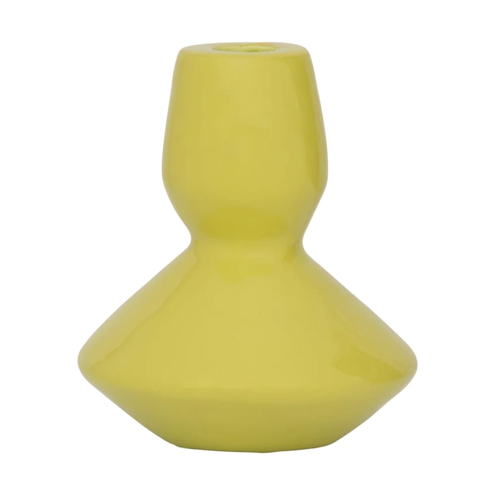 Bougeoir en ecomix verte ø 12 * 14 cm