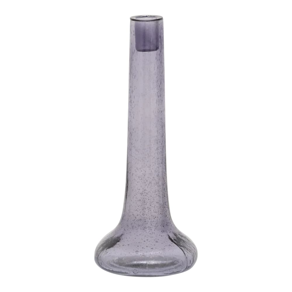 Bougeoir en verre violette 11.5 * 11.5 * 28 cm