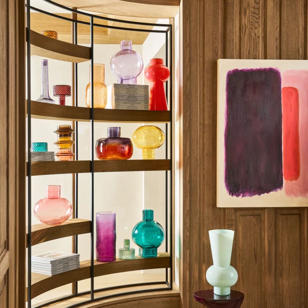 Bougeoir en verre violette 11.5 * 11.5 * 28 cm — vue 3