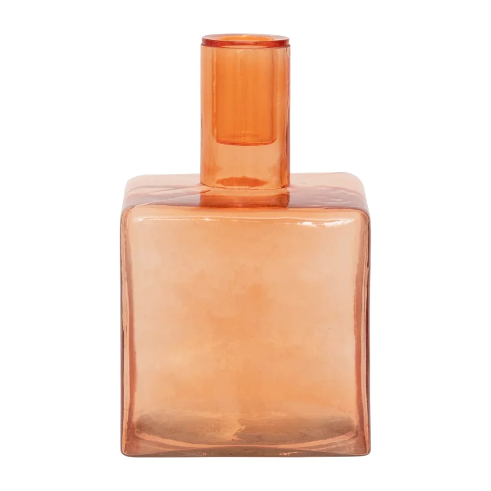 Urban Nature Culture Kerzenhalter aus Glas orange 10 * 10 * 16 cm orange Glas