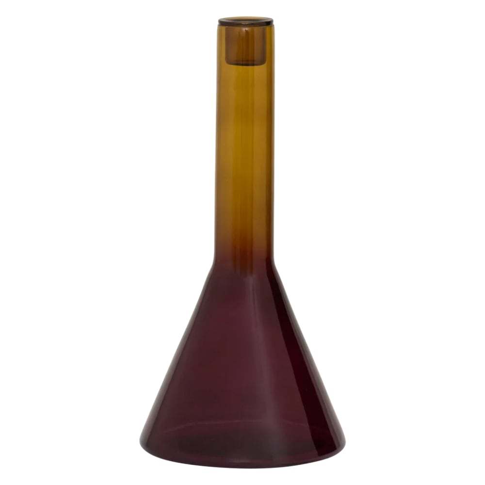 Urban Nature Culture Kerzenhalter aus Glas violett Ø 13 * 27 cm - Glas