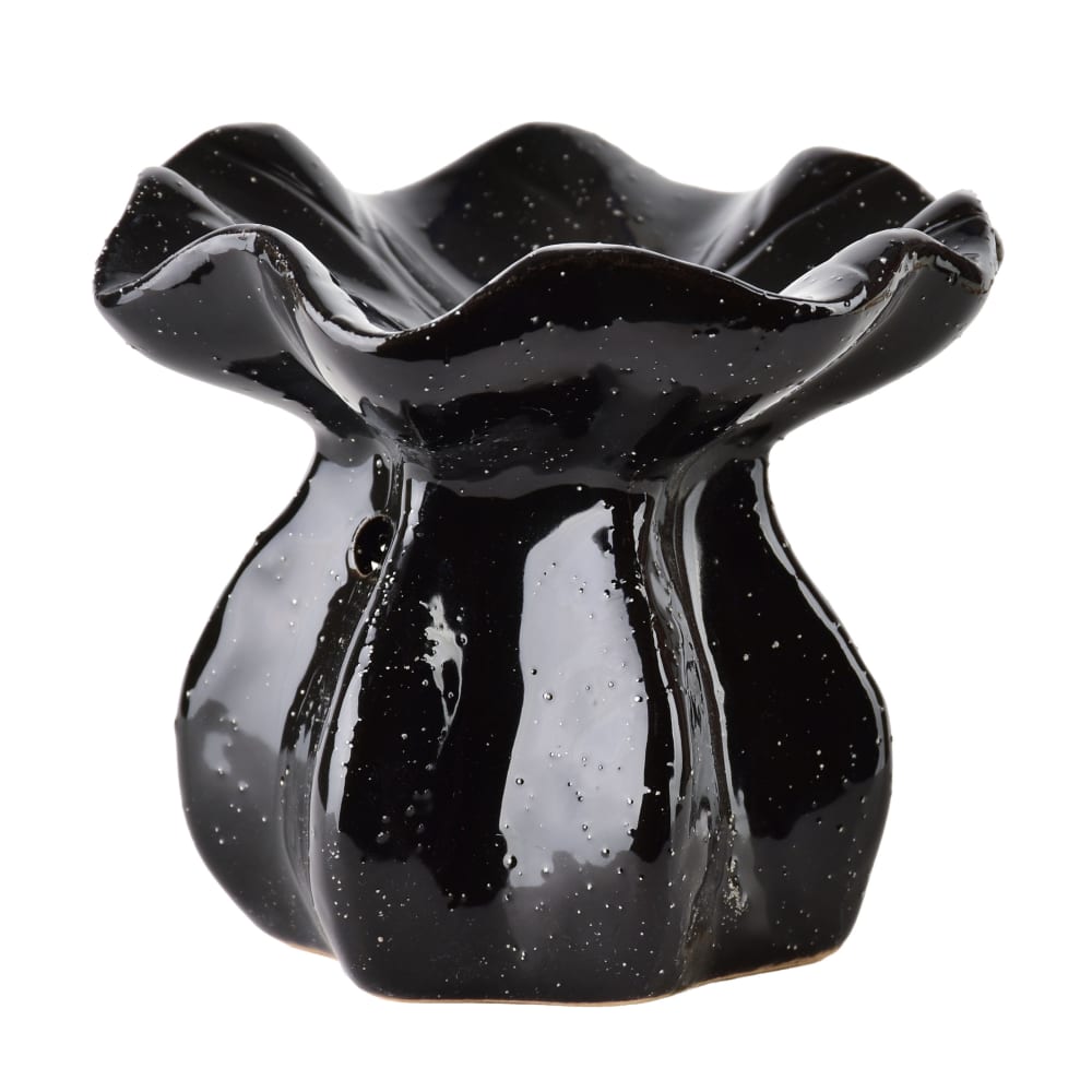 MONDEX Duftlampe aus Keramik 10x10x9 cm Schwarz Schwarz Keramik