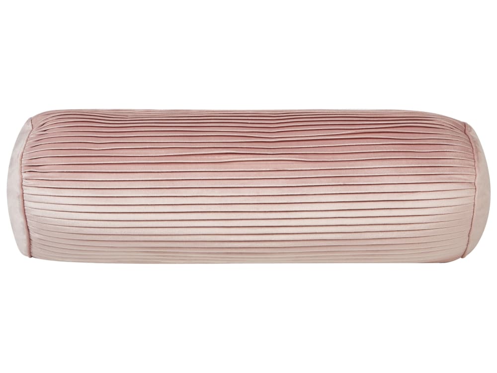 Beliani Dekokissen 22 x 60 cm Samtstoff Rosa Ohne Muster style modern Rosa Samt