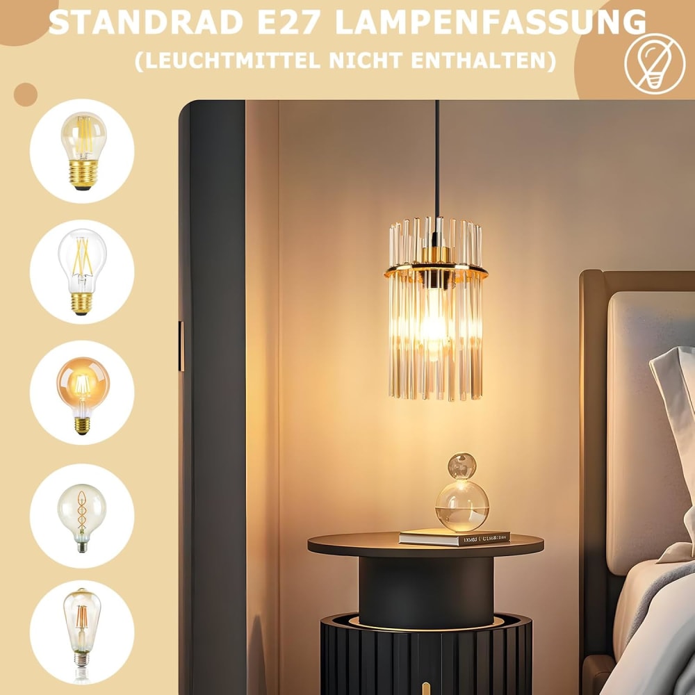Wärmeglanz - lustre en métal, coloris marron, l 22 cm, e27, max. 40 w — vue 4