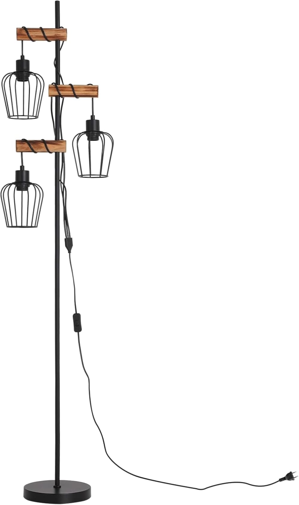 Ansbach ii - lampadaire en métal, coloris noir, l 22 cm
