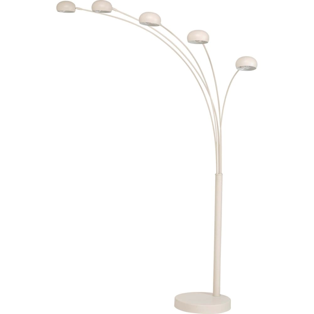 Lampadaire en acier beige mat 5 abat-jours h201