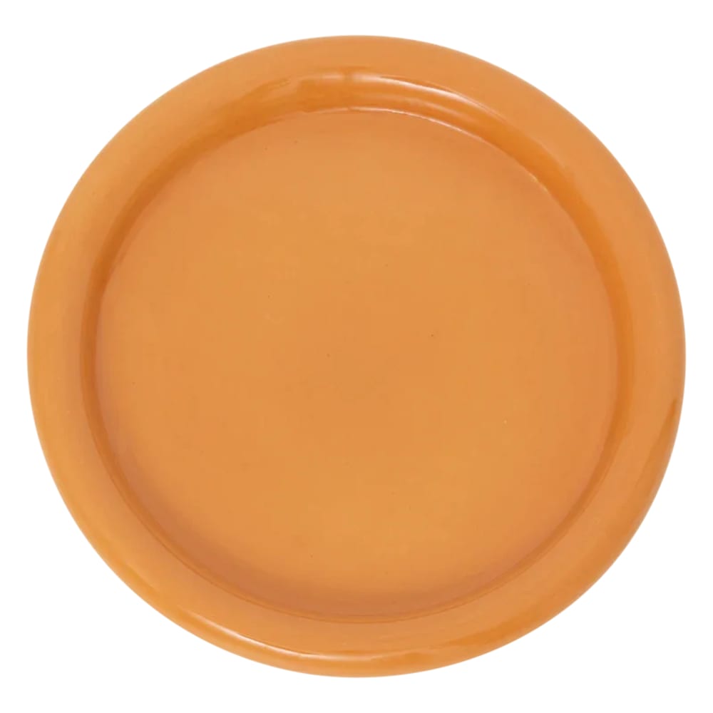 Assiette en céramique jaune ø 22 * 2 cm