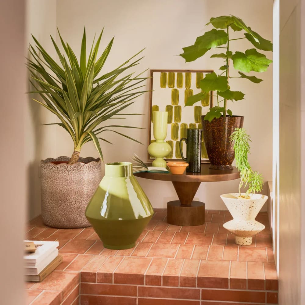 Pot en céramique marron ø 27.5 * 33 cm — vue 3