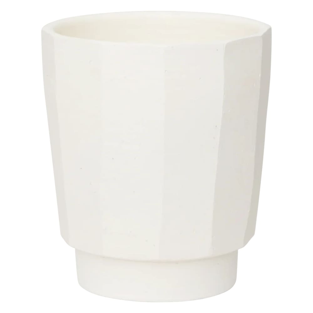 Pot en terre cuite blanche ø 21.5 * 25 cm