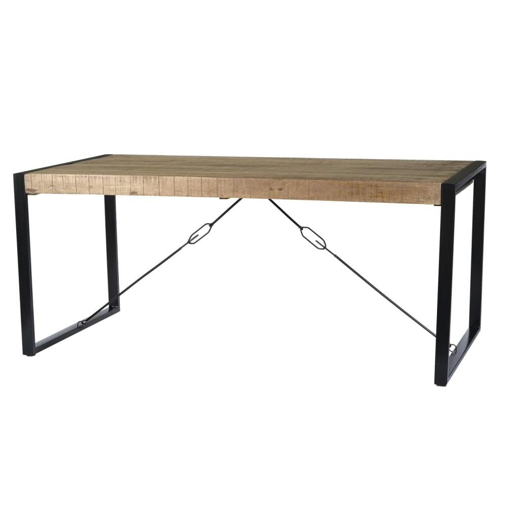 Livingfurn Esstisch aus Mangoholz 220cm, natur Braun