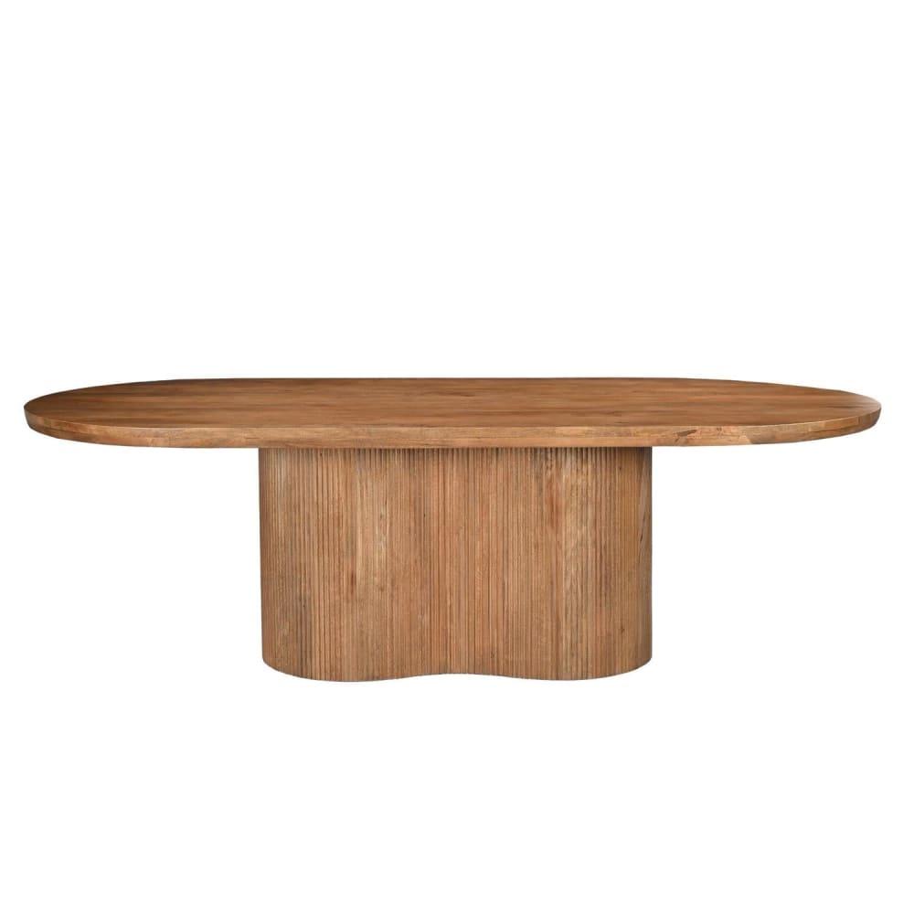 Livingfurn Esstisch aus Mangoholz 220cm, Hellbraun - -