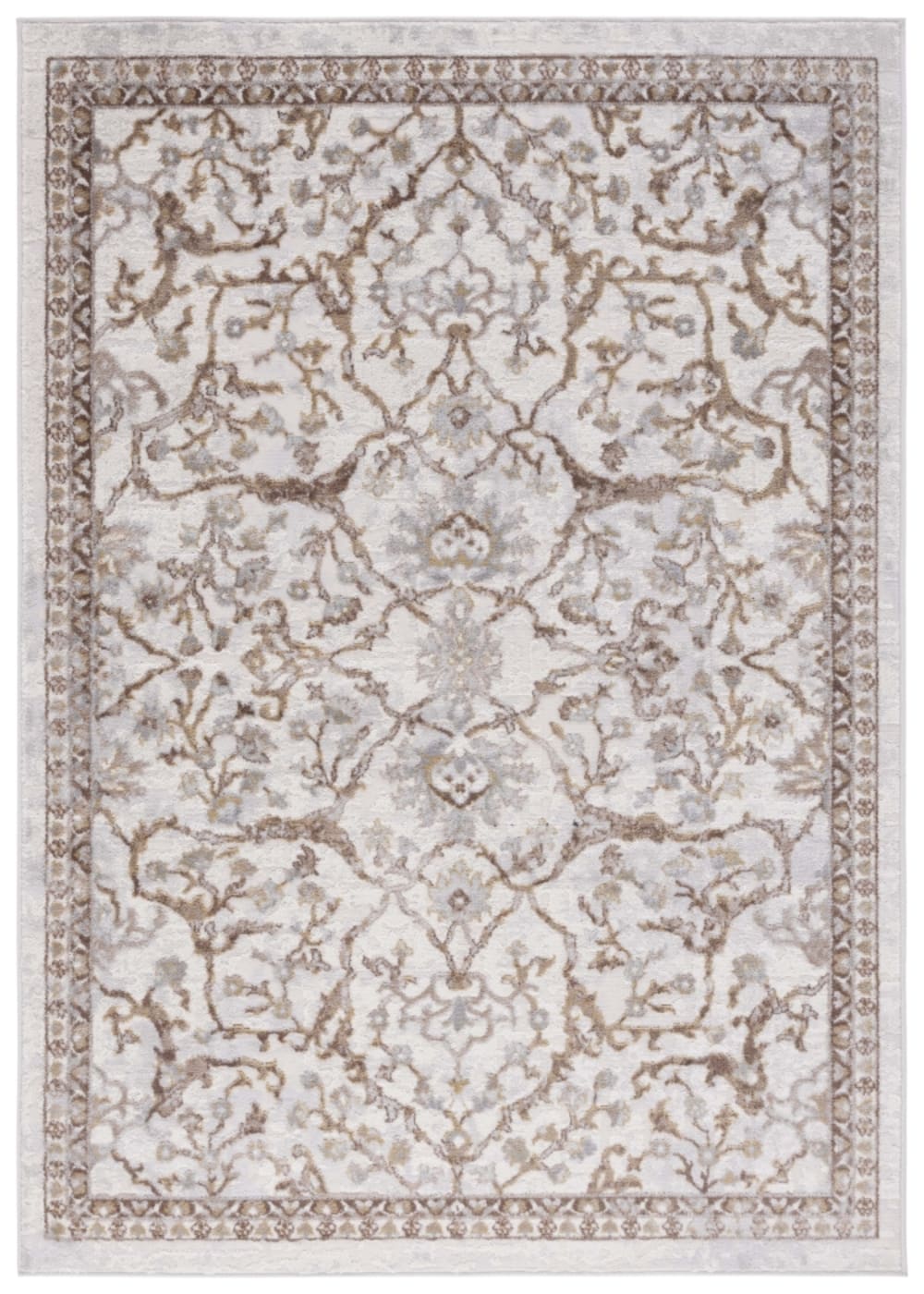 Traditionell Polypropylen-Teppich in Beige/Braun, 160 x 229 cm -