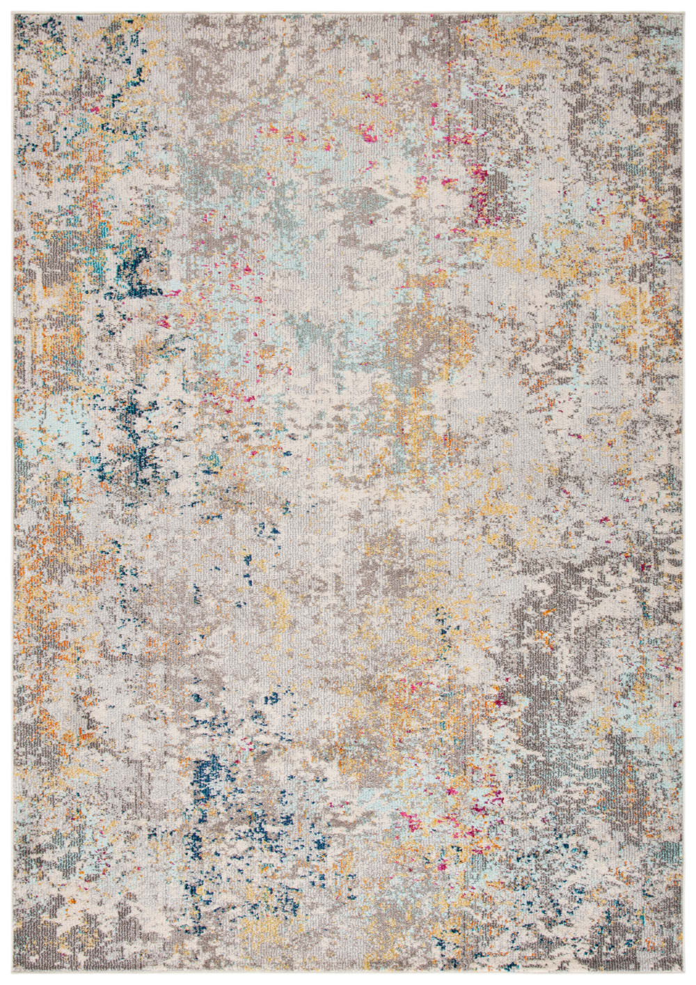 Safavieh Zeitgenössische Polypropylen-Teppich in Grau/Gold, 160 x 229 cm style modern Gold Pp - Polypropylen