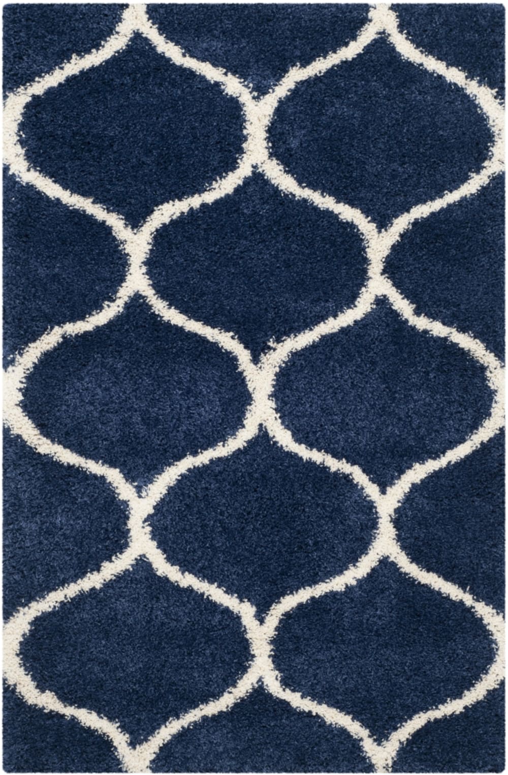 Polypropylen-Teppich in Blau/Weiß, 155 x 229 cm - Maisons Du