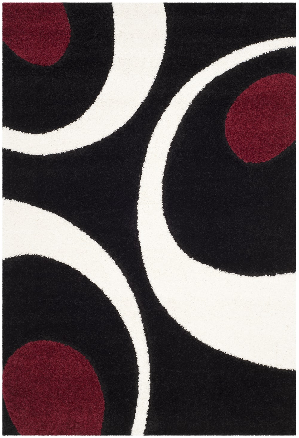 Safavieh Polypropylen-Teppich in Schwarz/Weiß, 160 x 229 cm style classic chic Schwarz Pp - Polypropylen