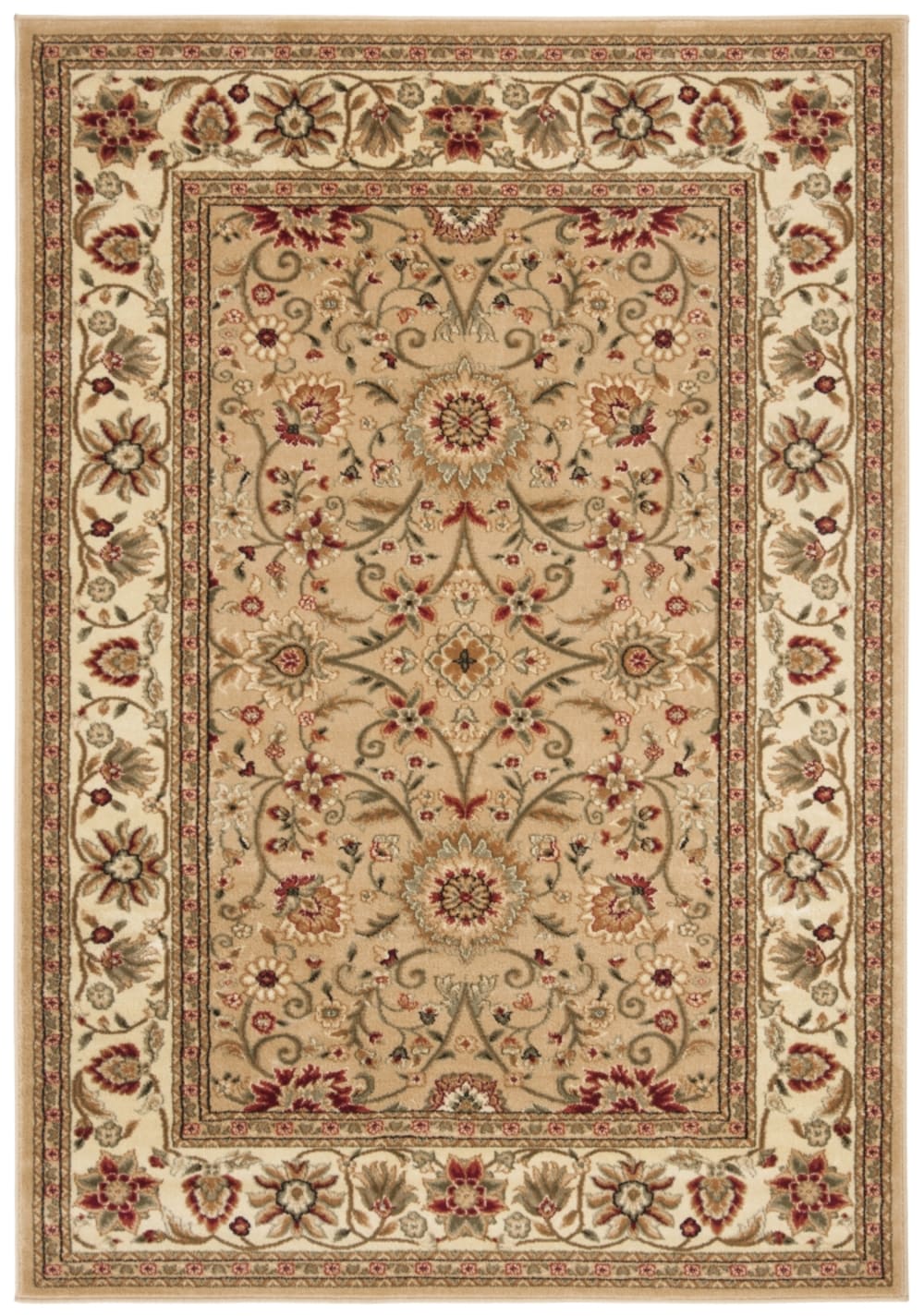 Traditionell Polypropylen-Teppich in Beige/Weiß, 160 x 229 cm -