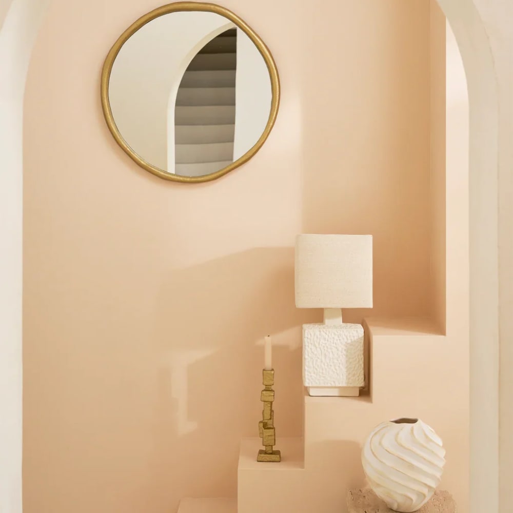 Tischlampe aus Stein beige 22 * 22 * 48 cm - Maisons Du Monde