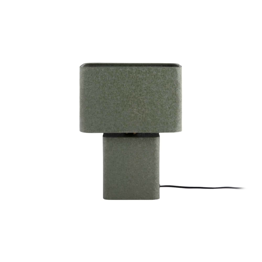 Leitmotiv Tischleuchte aus Metall, dschungelgrün, 24x14x33cm style modern - Metall