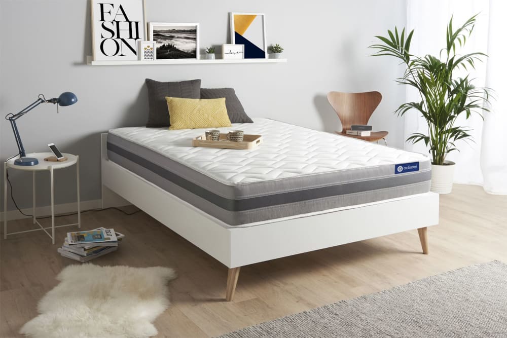 Matratze aus Memory-Schaum 160 x 220 cm, weiß, Härtegrad : Fest -