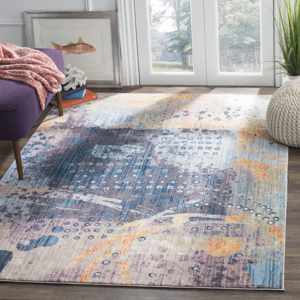Safavieh Übergangsphase Polyester-Teppich in Mehrfarbig, 155 x 229 cm style vintage Mehrfarbig Pes - Polyester