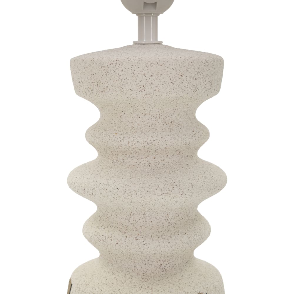 Lampe de table en céramique blanche avec détails verts, ø 22,5 x 57 cm — vue 4