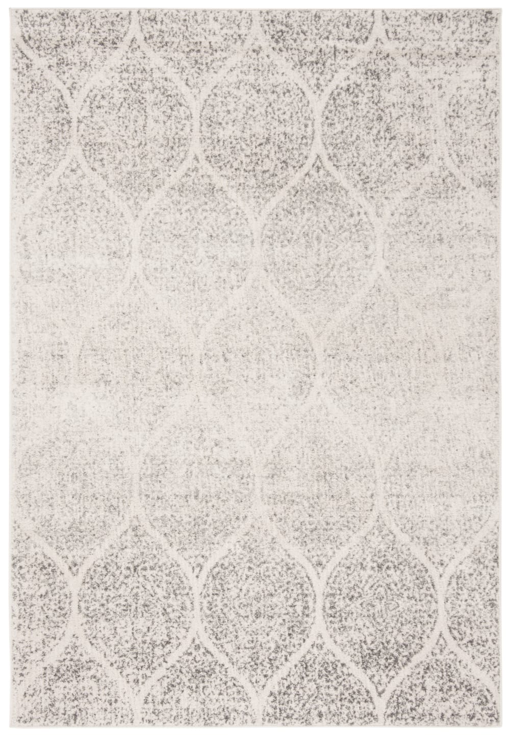 Zeitgenössische Polypropylen-Teppich in Weiß/Silber, 155 x 229 cm